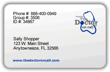 Image of a The Doctor on call membership card